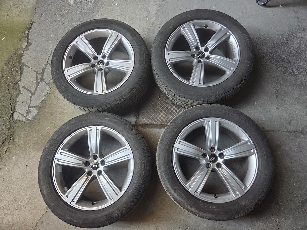 Jante aliaj originale Audi 19" S-Line A8 Q5 cu anvelope vara Goodyear 235/55 R19 101W