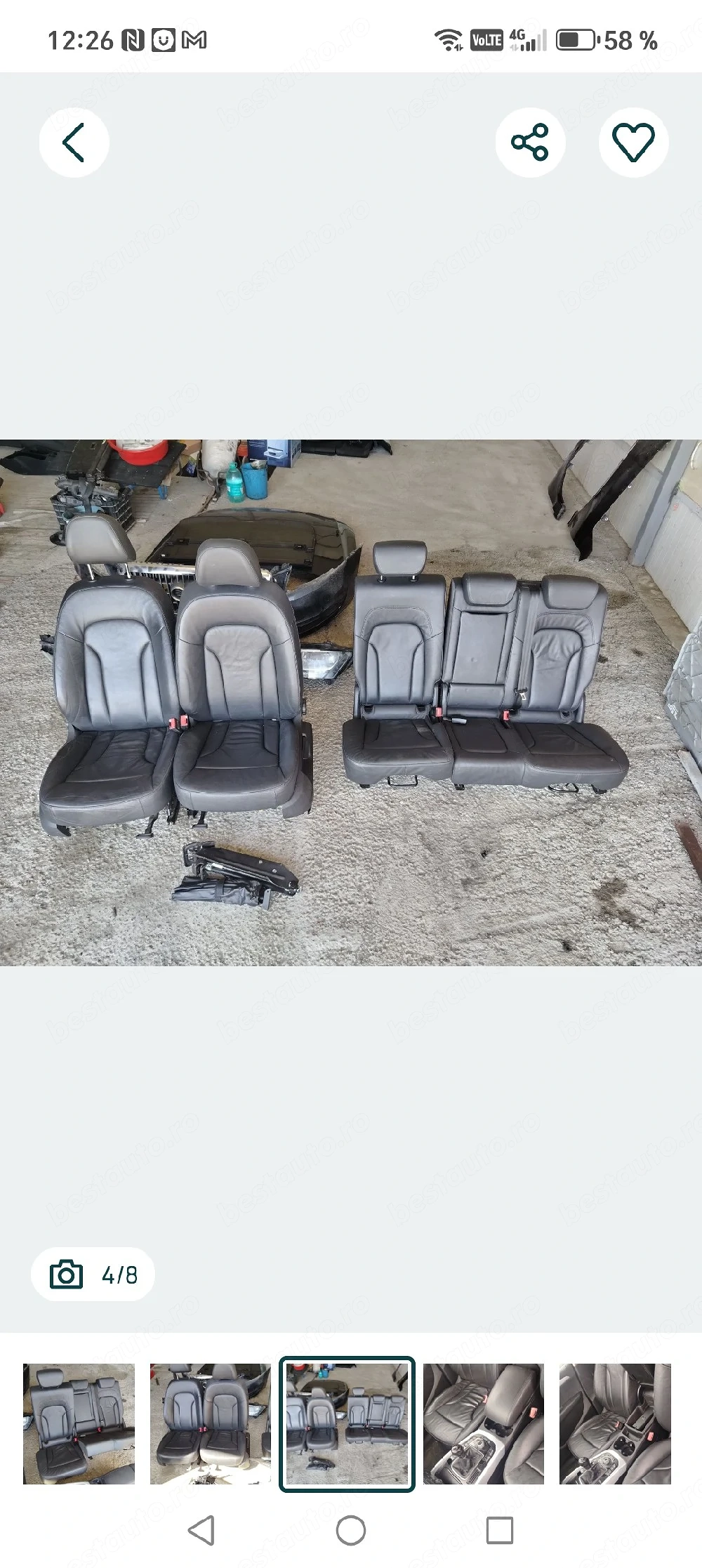 Scaune piele audi Q5 an 2010