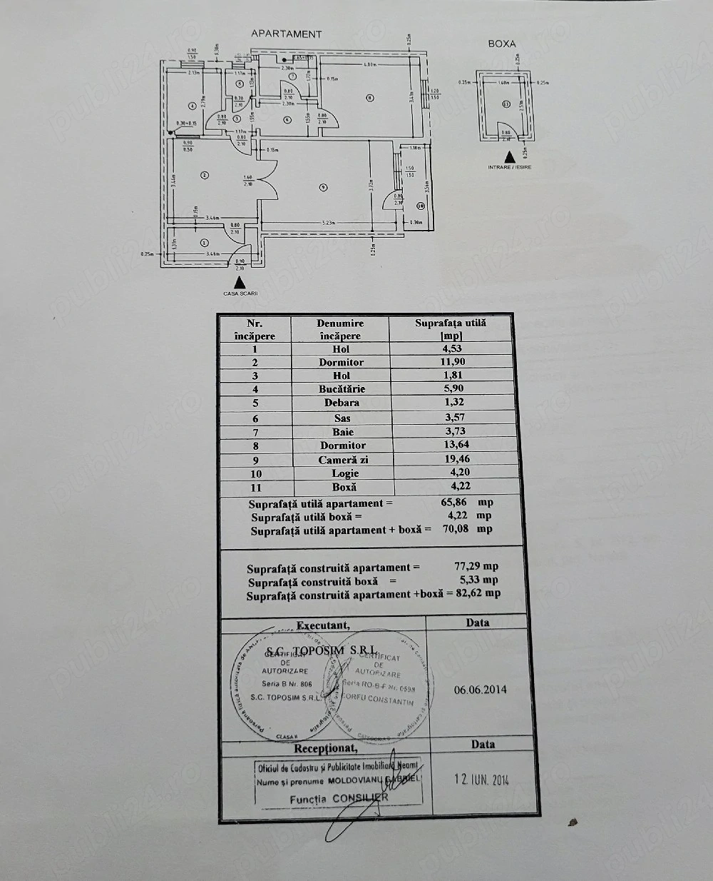 vând apartament 3 camere