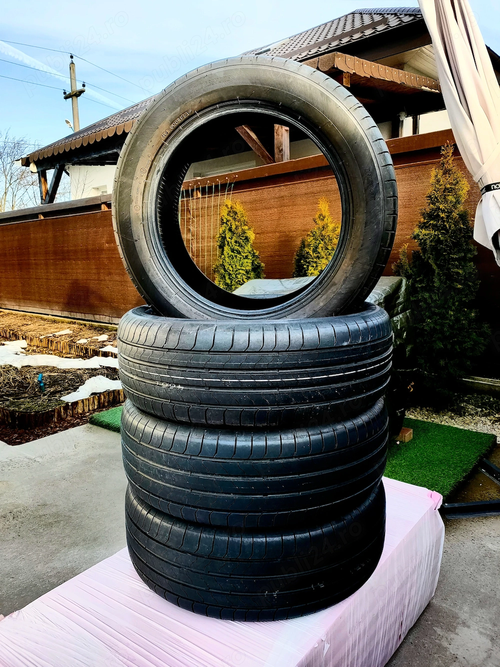 Vând set 4 bucăți cauciucuri noi, Bridgestone Turanza 6 225/55 R18 98V 