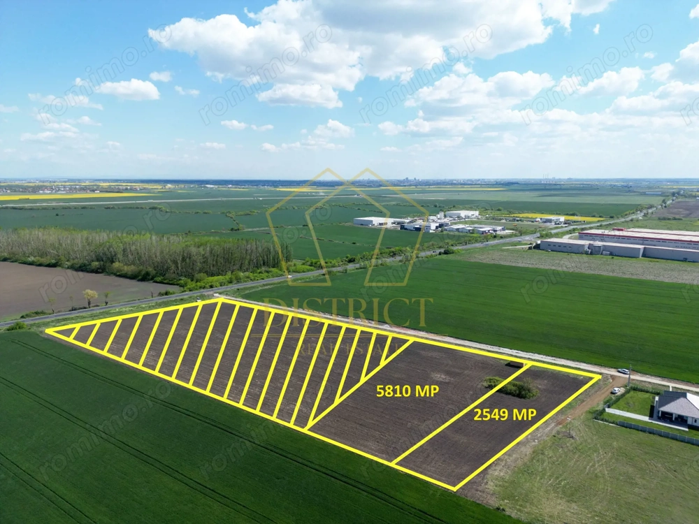 COM 0% Teren industrial pentru hale, servicii | DN69 Sanandrei