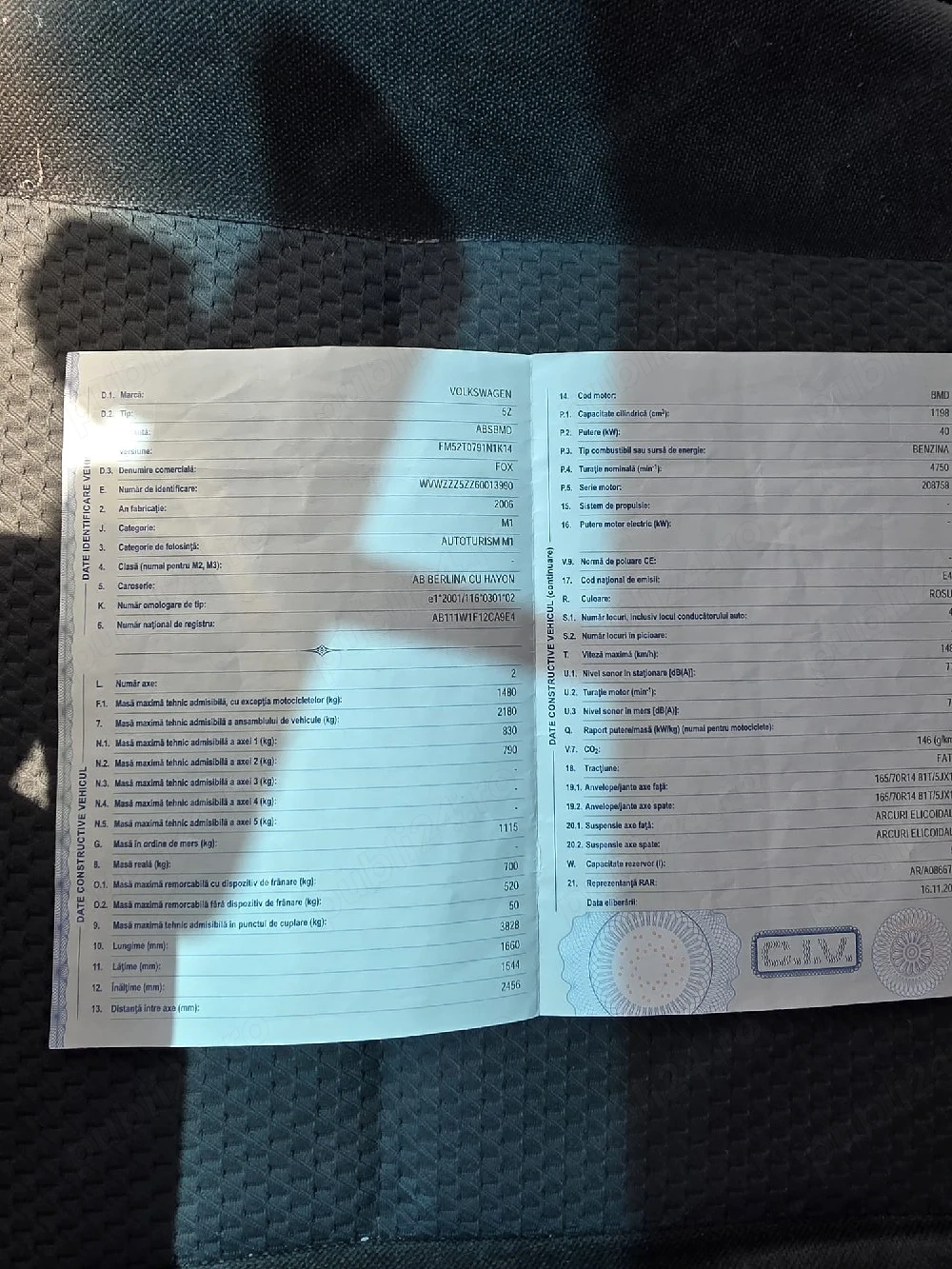 dezmembrez Volkswagen Fox 