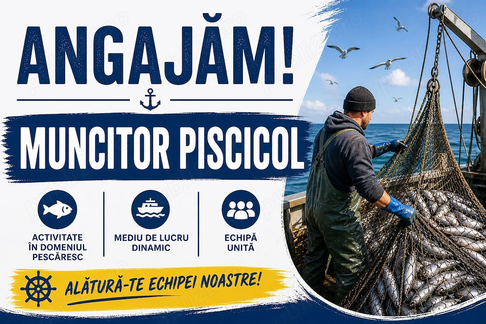 Angajam muncitor piscicol cu sau fara experienta