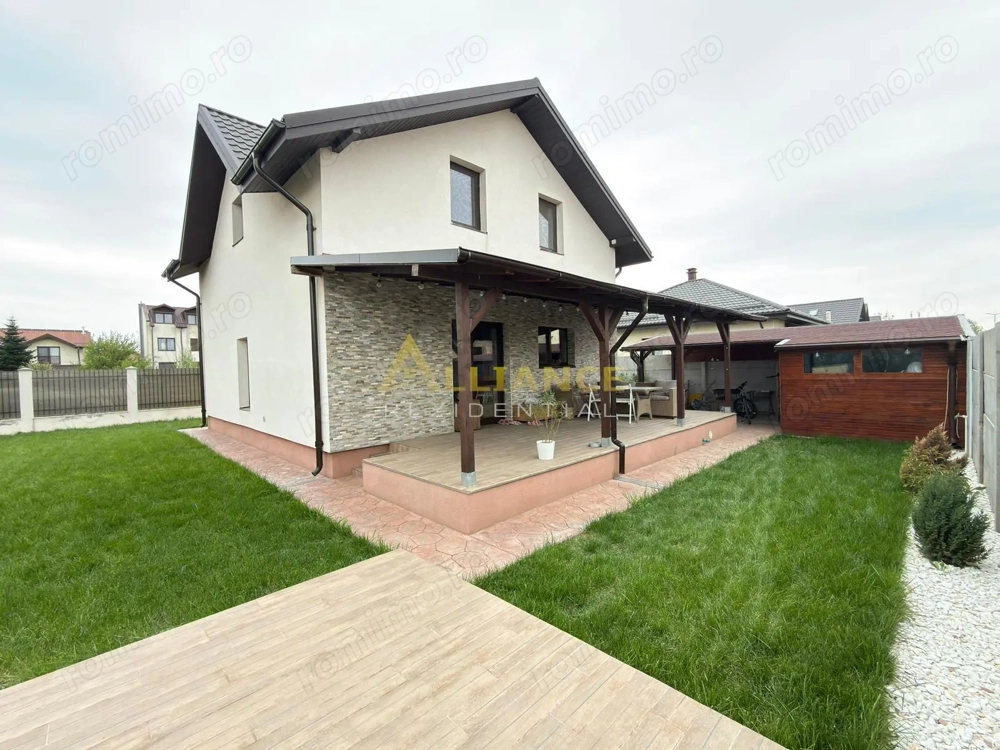 Casa P+M | 5 camere | 125 mp utili | Teren 403 mp | Curte amenajata | Complet mobilata si utilata