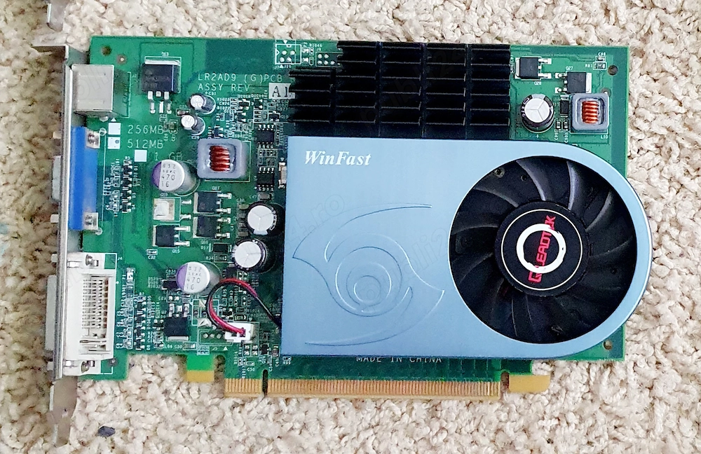 Placa video PX 9400 GT Winfast 512Mb 128bit folosita sub 1an office procesor 775 core 2 duo