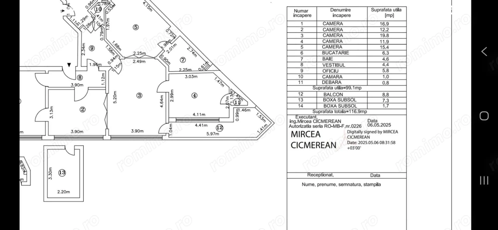 Apartament spațios 5 camere, Piata Victoriei, balcon mare, zonă premium central
