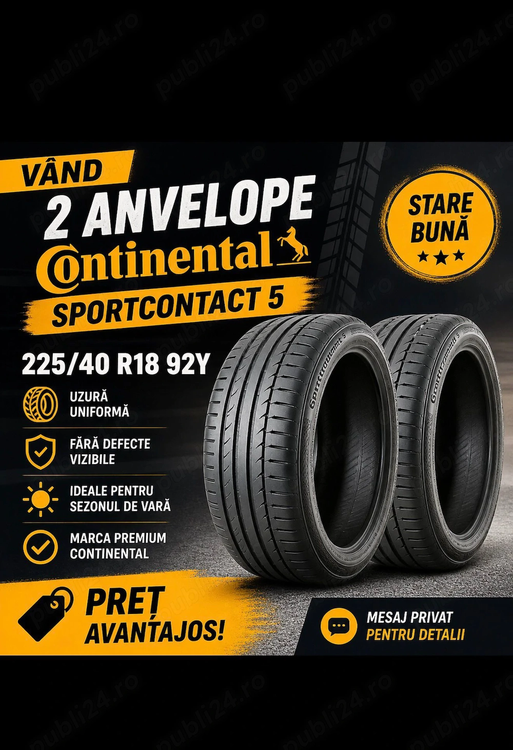 Continental SportContact5 -2buc