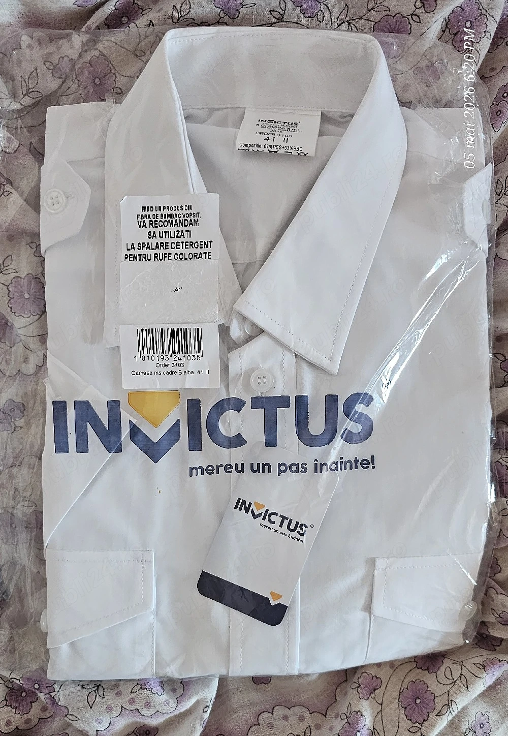 Cămăși de vară Invictus, cu epoleți