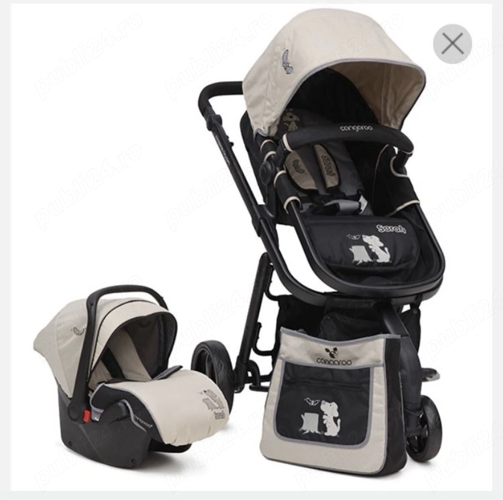 Carucior 3in1 Cangaroo Sarah bej
