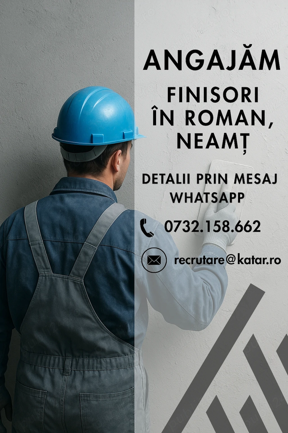 Katar Conneg angajează finisori calificați în orașul Roman, Neamț