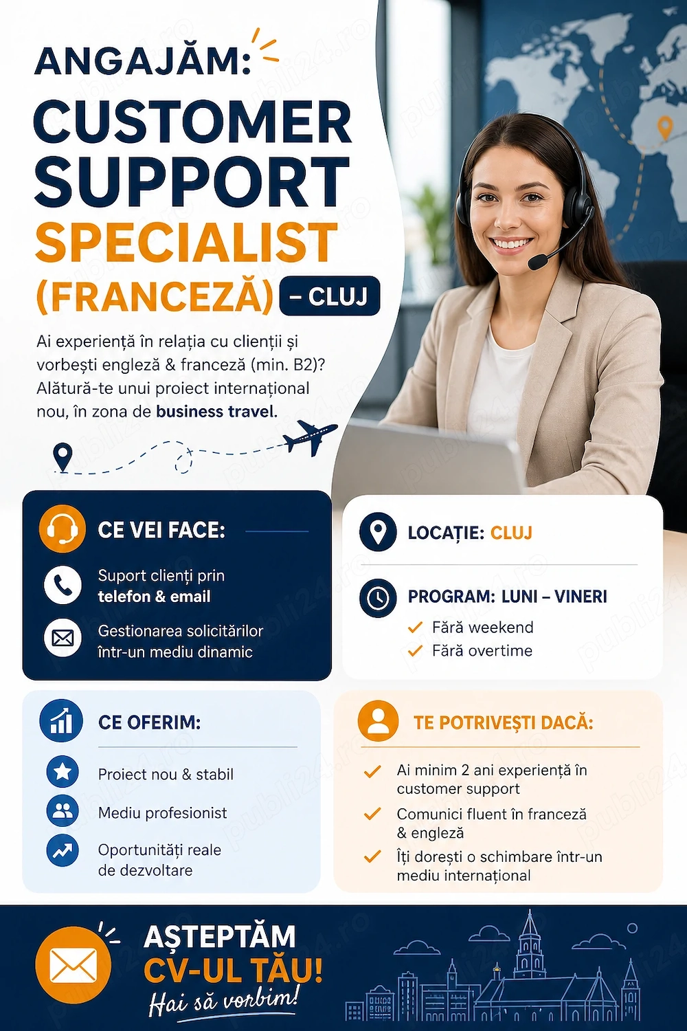Customer support cu limba franceza