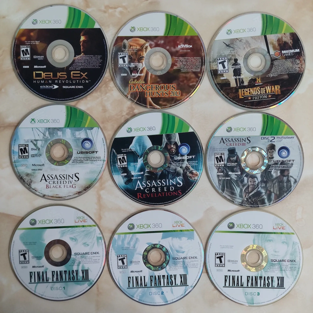 [Xbox360] Vând 68 discuri cu jocuri originale pentru Xbox 360 [poze reale]