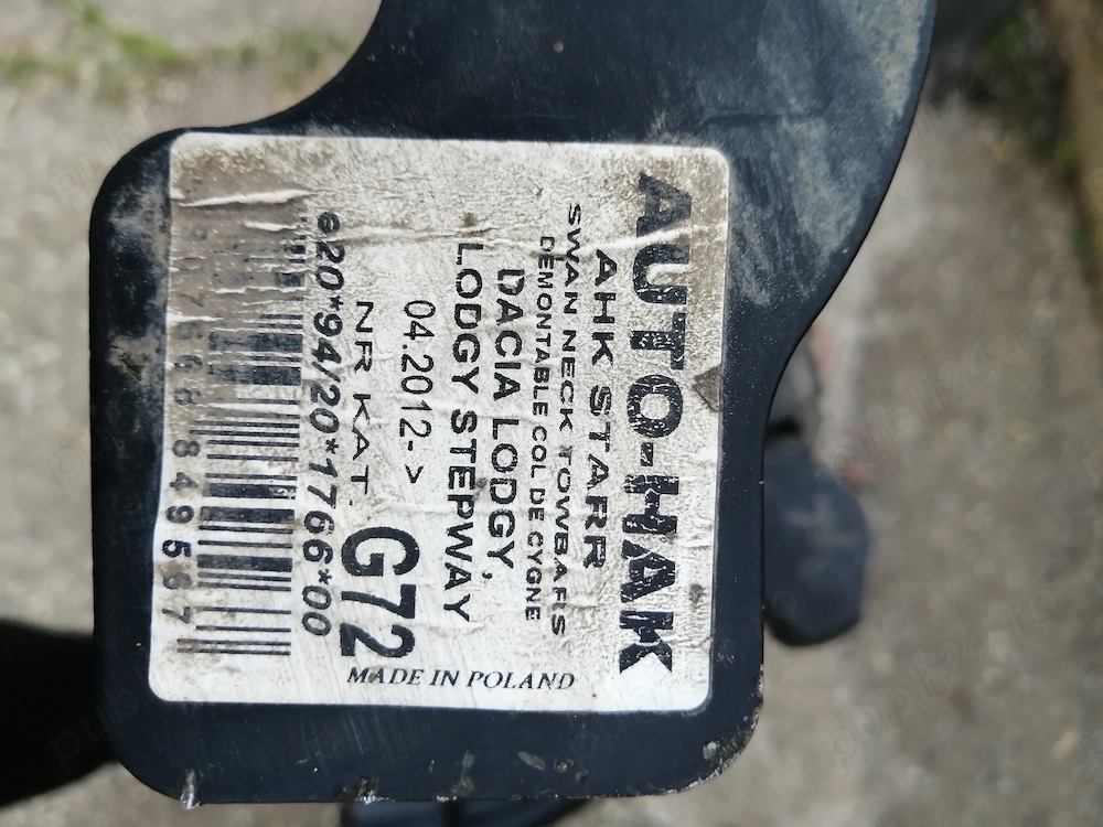 Cârlig remorcare Dacia Lodgy 