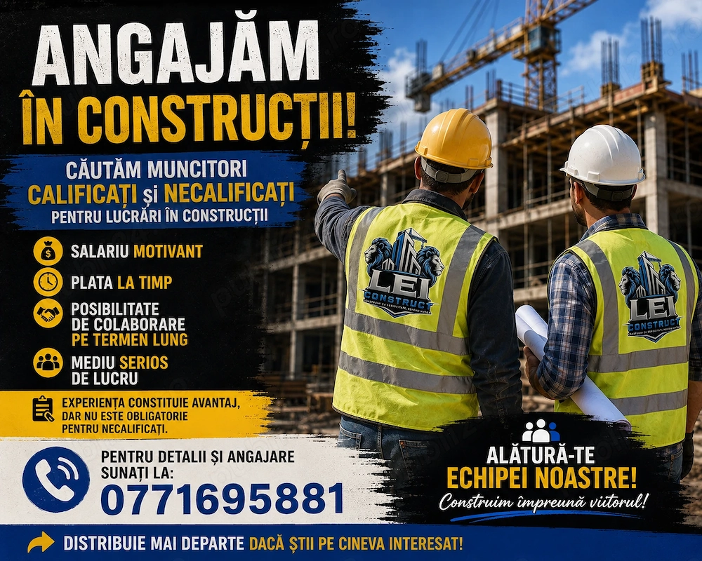 Sc Angajem Calificați și Necalificați în Construcții 