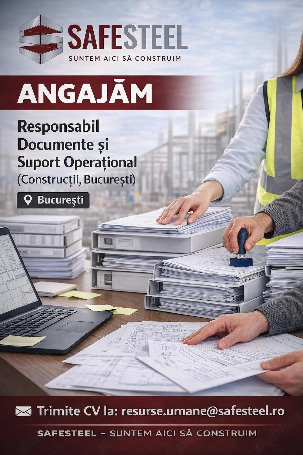 SafeSteel angajează Responsabil documente și suport operațional - București