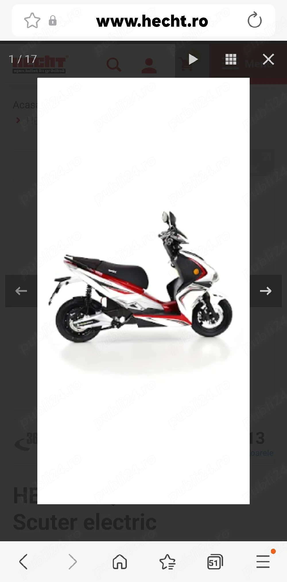 vând scuter electric nou 3000w