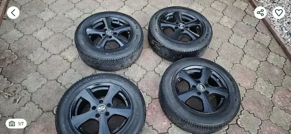 4 jante aliaj 16"  OZ cu anvelope iarna BF Goodrich