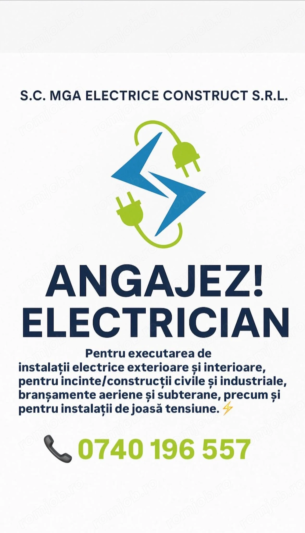 Angajez Urgent Electrician Buzau