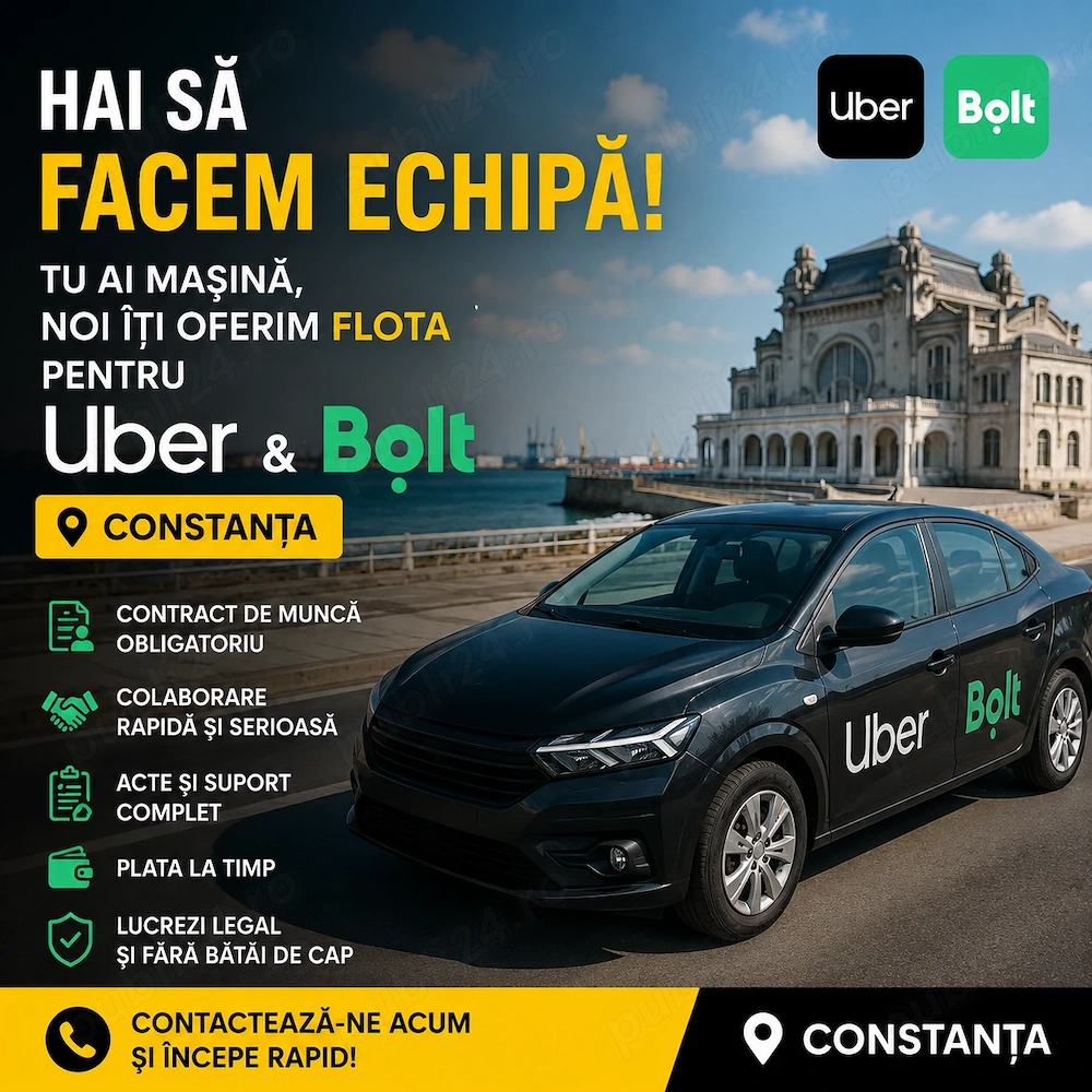 Flota uber bolt Constanta cauta colaboratori
