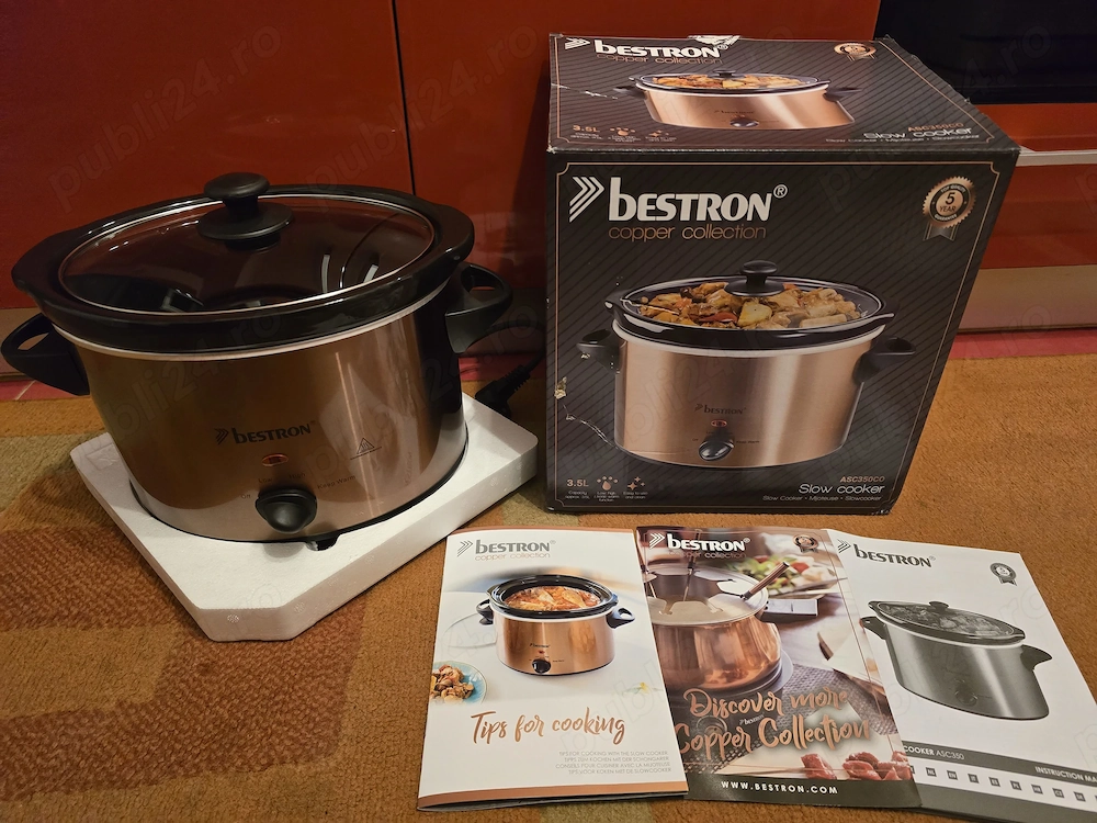 Slow Cooker Bestron ASC350 - Oala Gatit Lent Ceramica, Noua Nefolosita