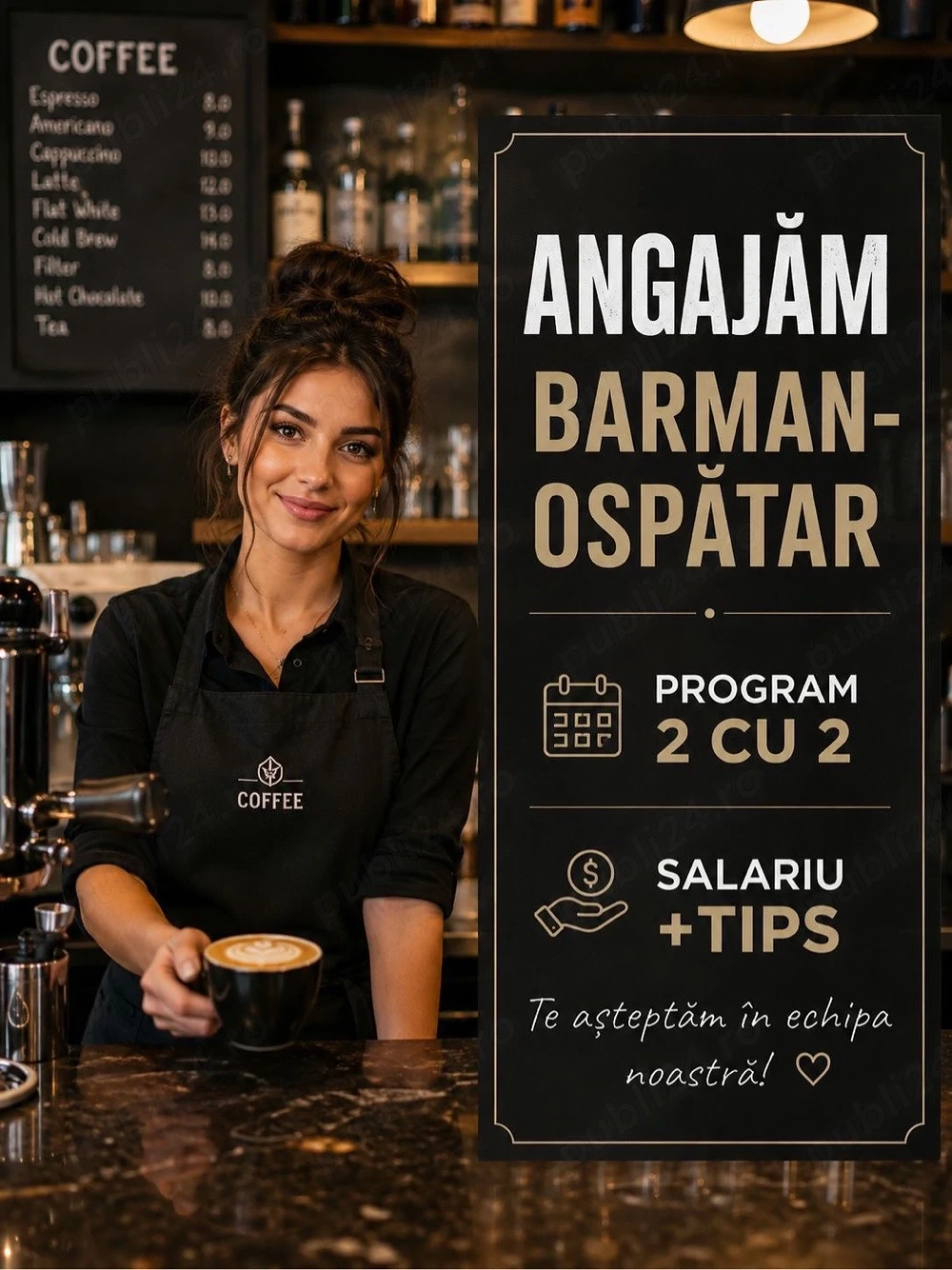 Angajam barman-ospatar in Timisoara