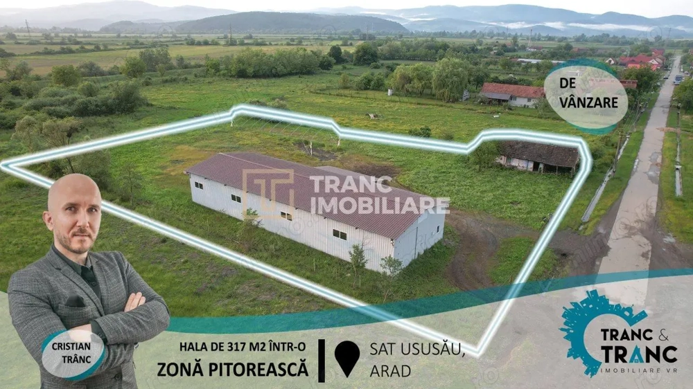 COMISION 0% Hala noua de 317 m2, intr-o zona feerica, in Ususau