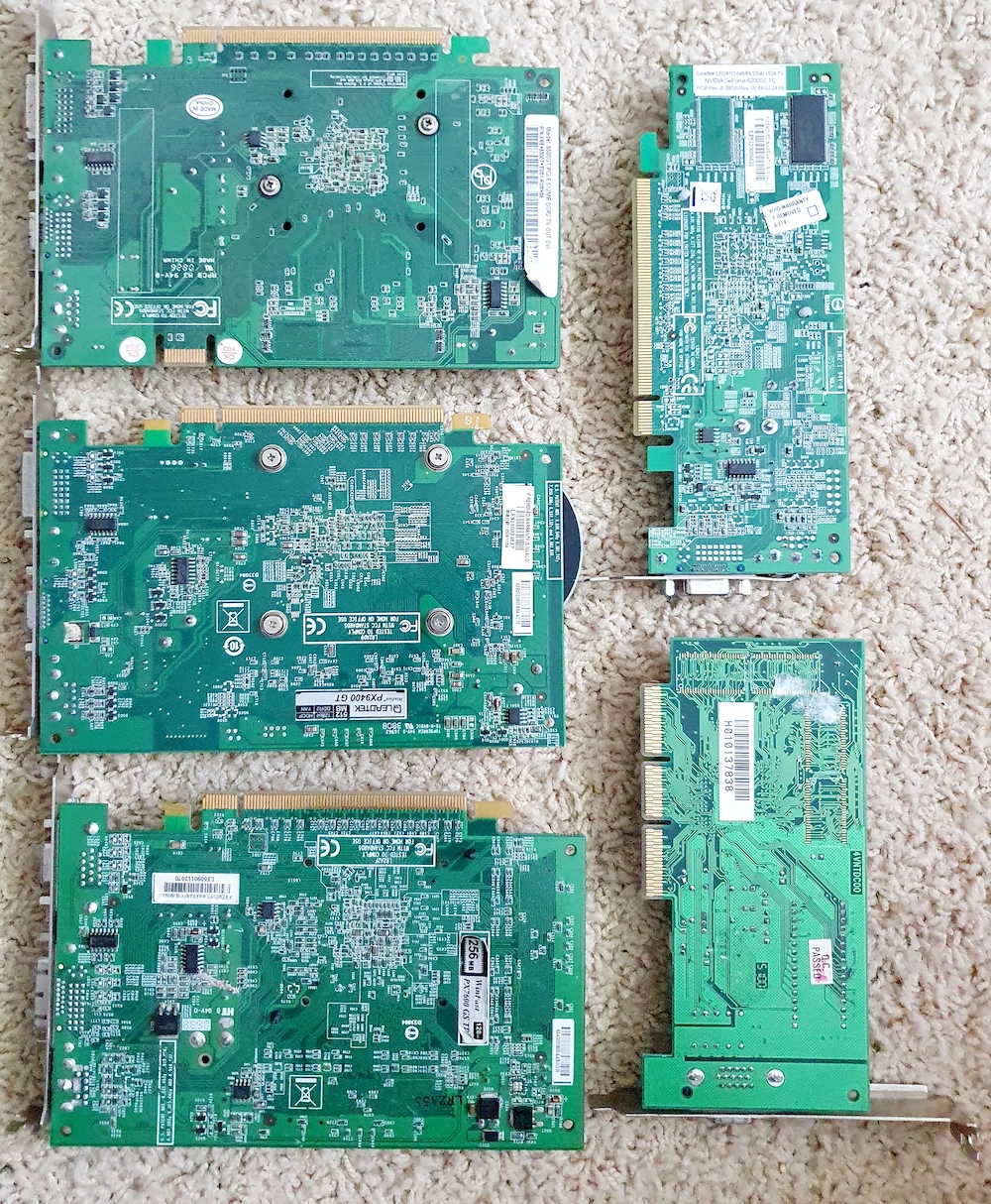 Placa video 8500 GT 512MB ram pci express montata pe un PC intel 775 core