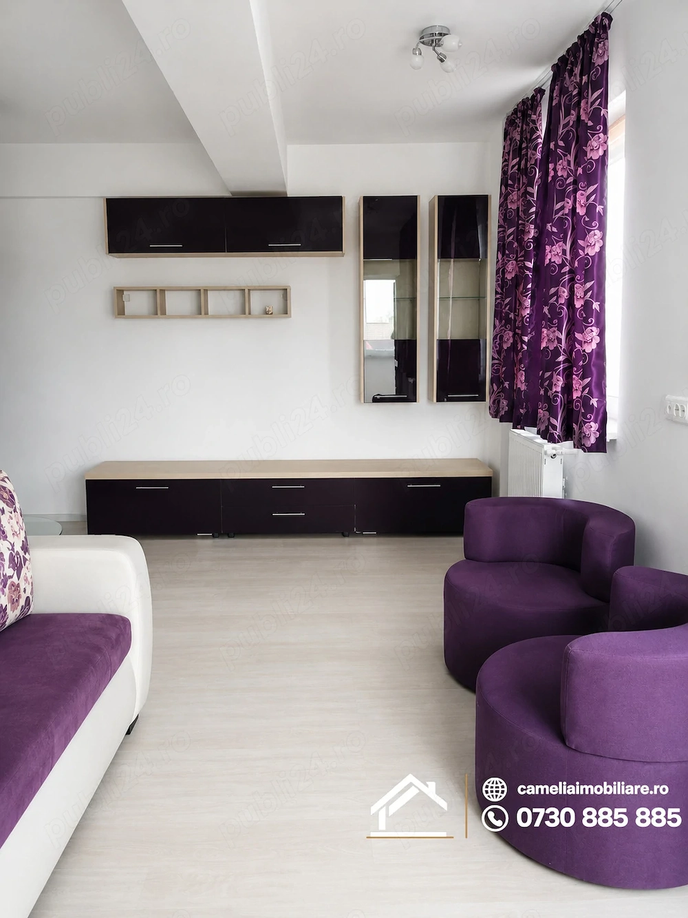 2 camere, centrala, 60mp, Apusului Residence, decomandat, et 2, 2 balcoane, metrou Pacii