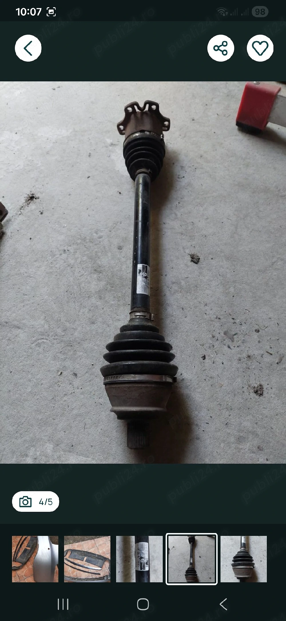 Planetara Audi A6 C6 si etriere spate 
