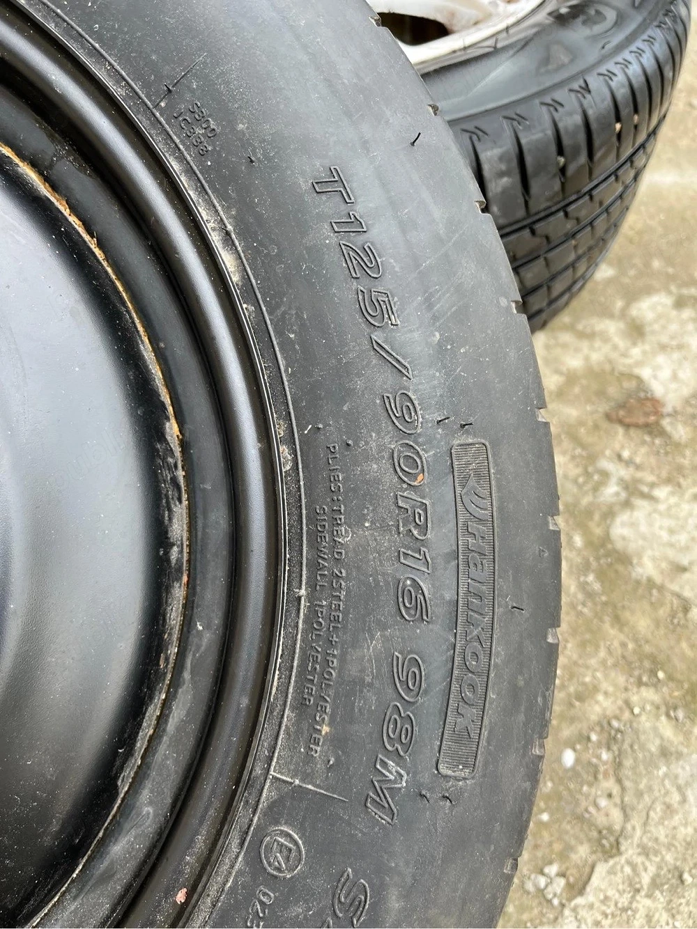 Roata de rezerva ingusta (slim)- T125/90 R16- ca noua! 