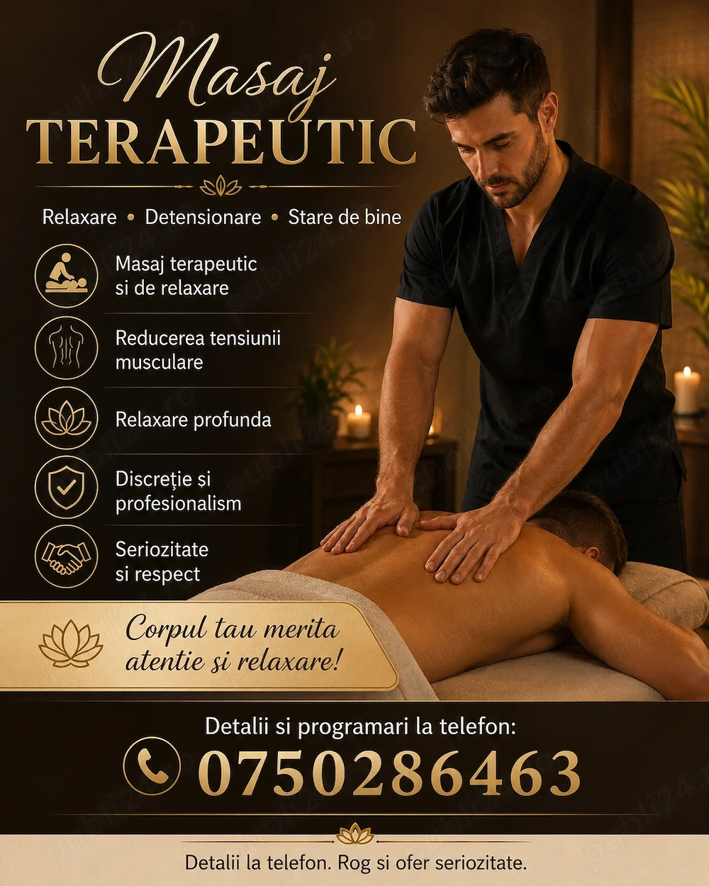 Masaj de relaxare terapeutic
