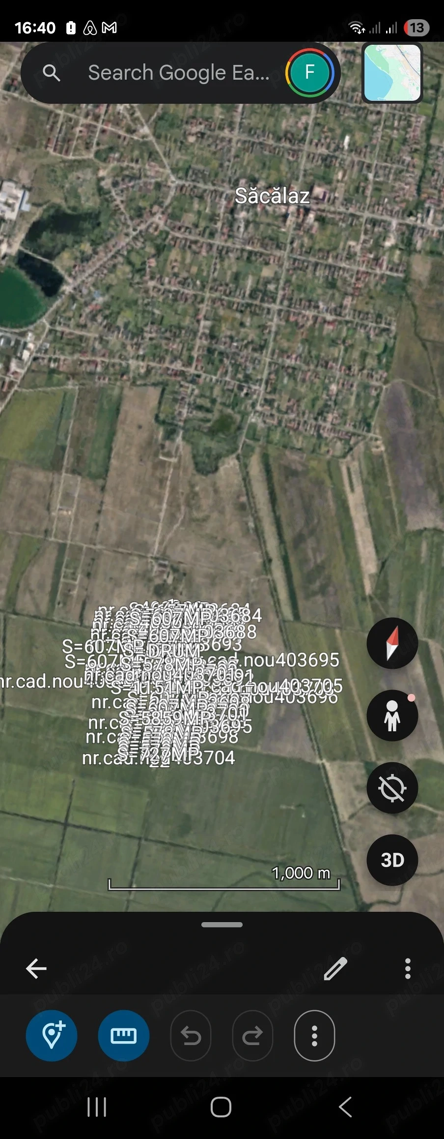 vand teren intravilan sacalaz 616mp posibil rate