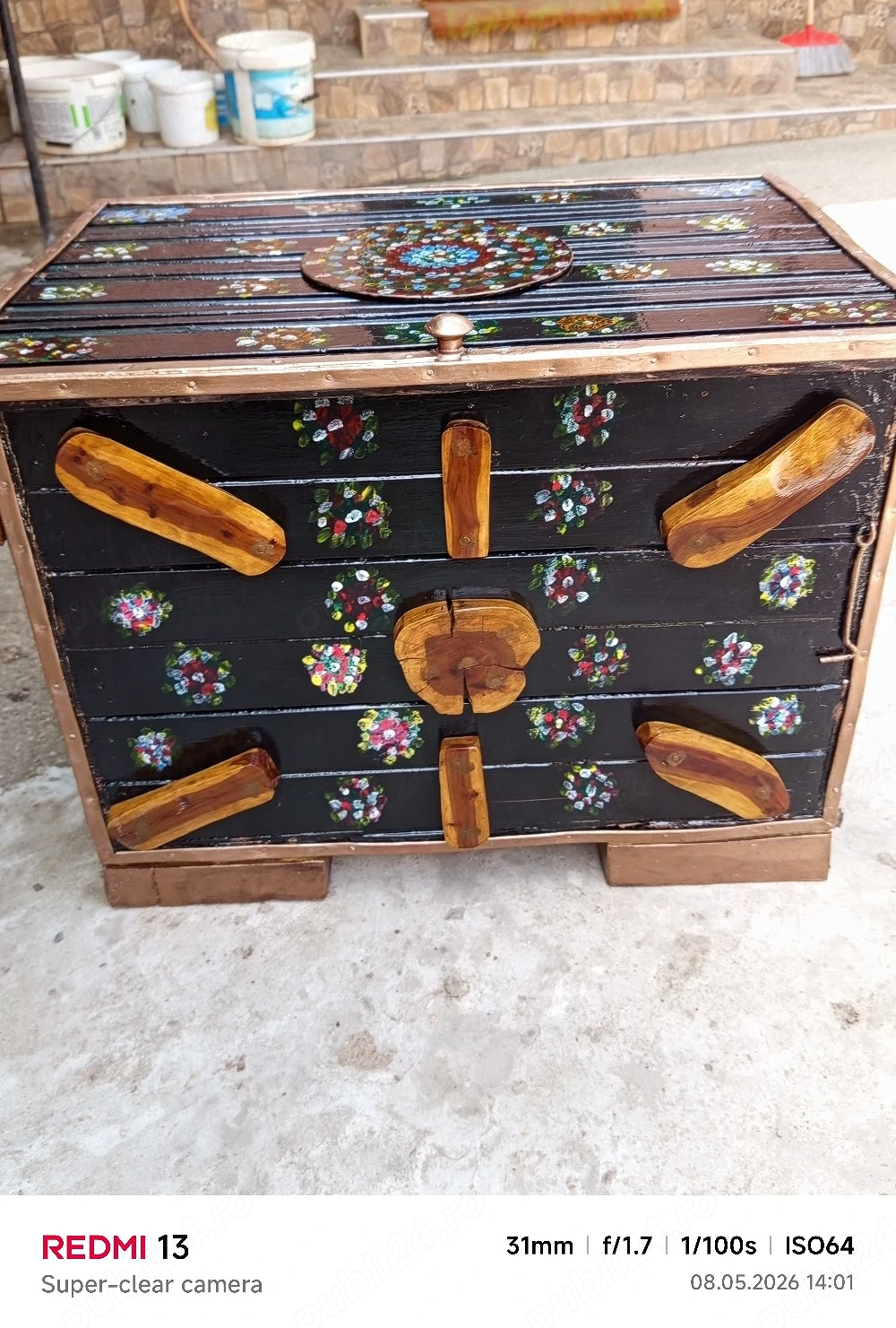 Ladă rustică din lemn