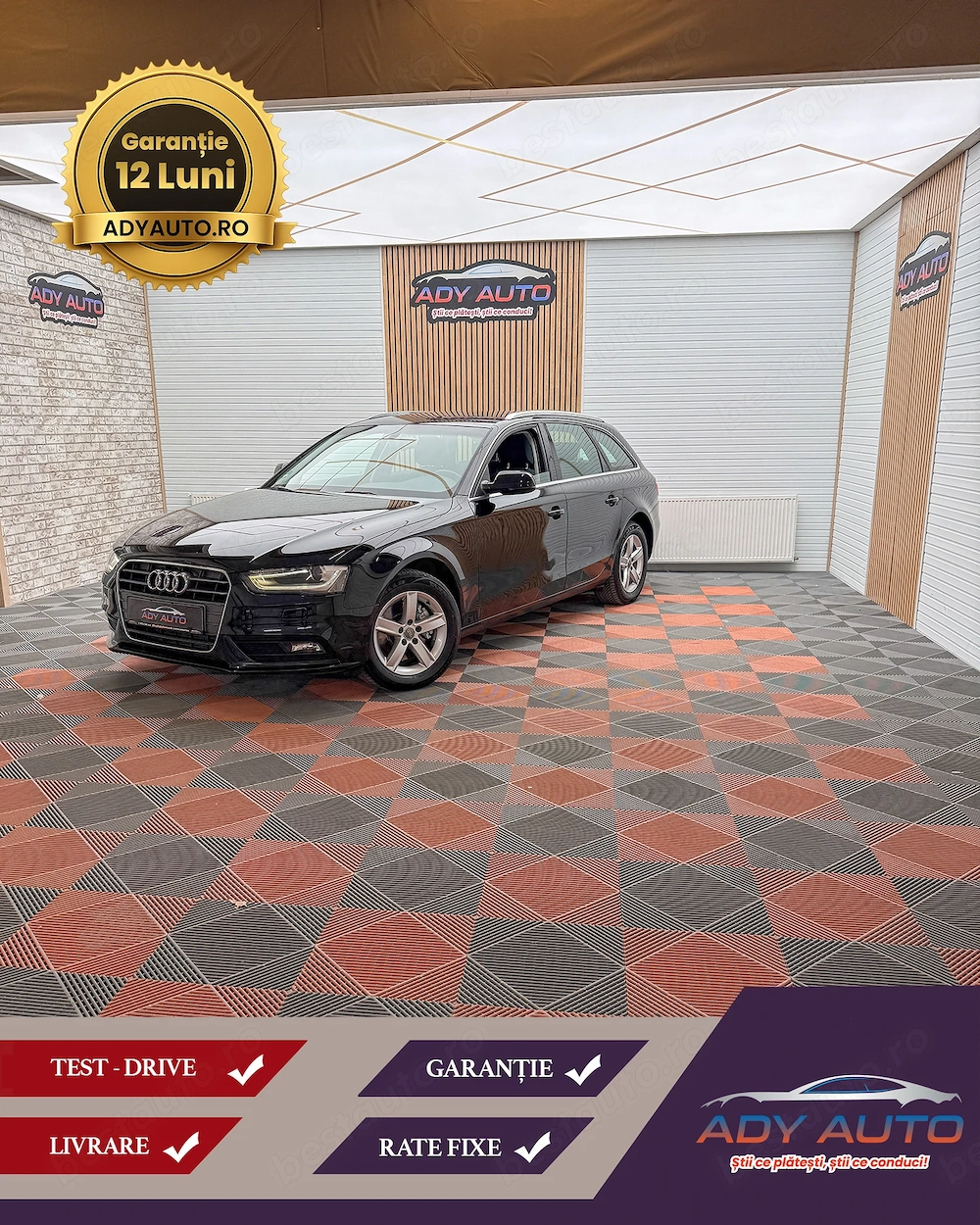  AUDI A4 . CUTIE AUTOMATA . 1,8 Benzina . 170 Cp . Euro 6 . RAR+ITP. Garantie 12 luni , Buy-Back . 