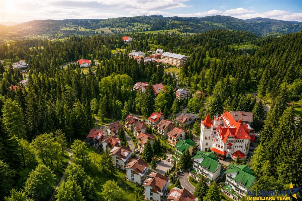 In ambientul statiunii Poiana Brasov,etaj1, 2bai,terasa la 360 grade,parcare asigurata