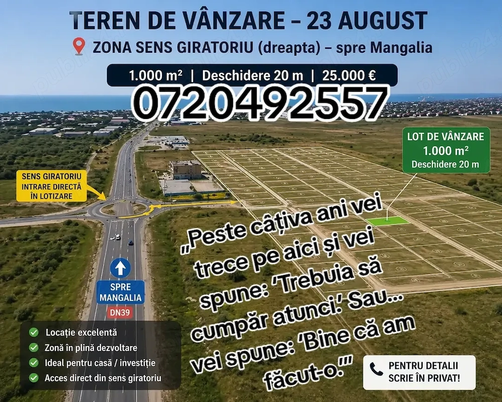 Lotizare făcută de primăria 23august