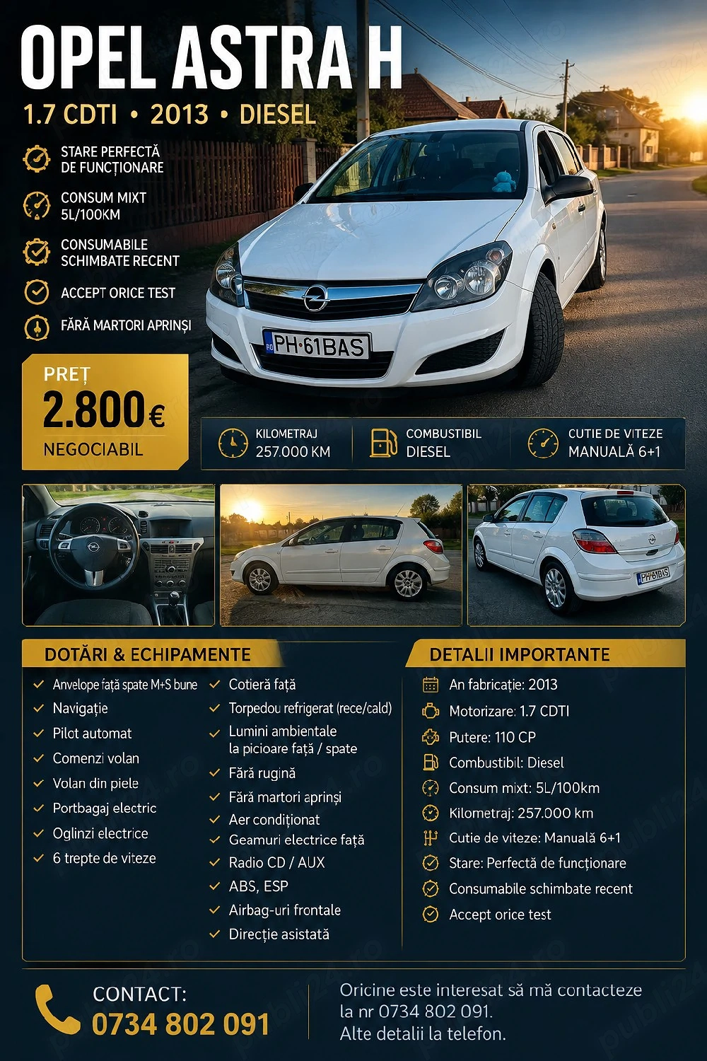 Opel astra h 2013 euro 5