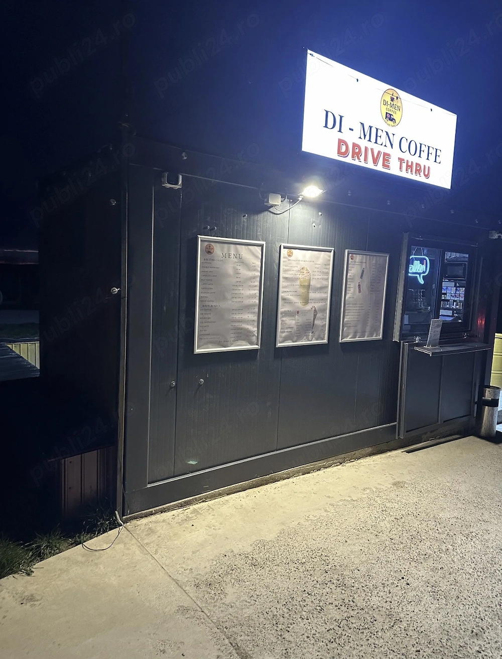 Cafenea Drive Thru, container modular (afacere la cheie )
