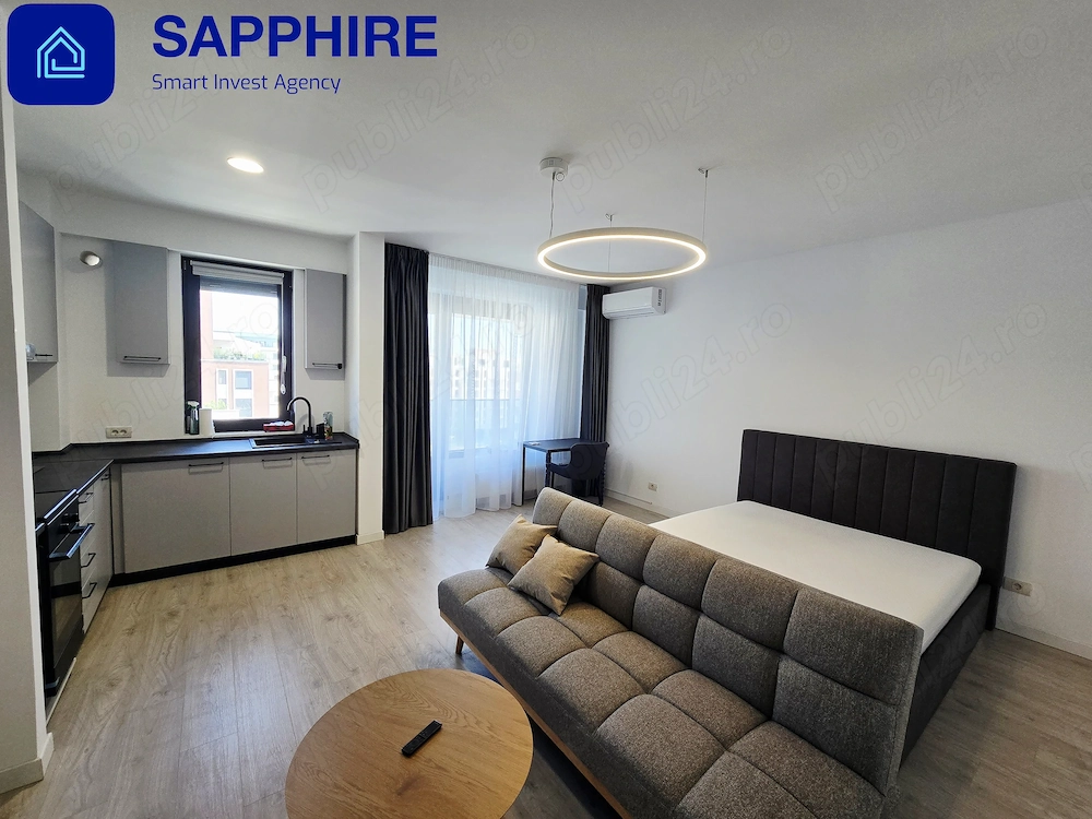 Garsonieră de închiriat Residence 5 Pipera, prima închiriere, mobilată și utilată