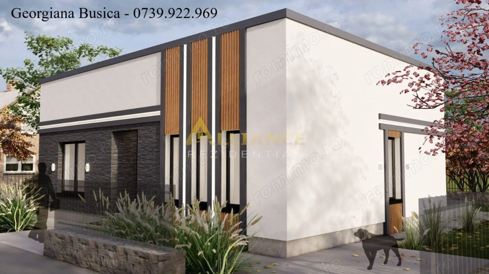 Casa individuala parter || 4 camere 2 bai || teren 309mp