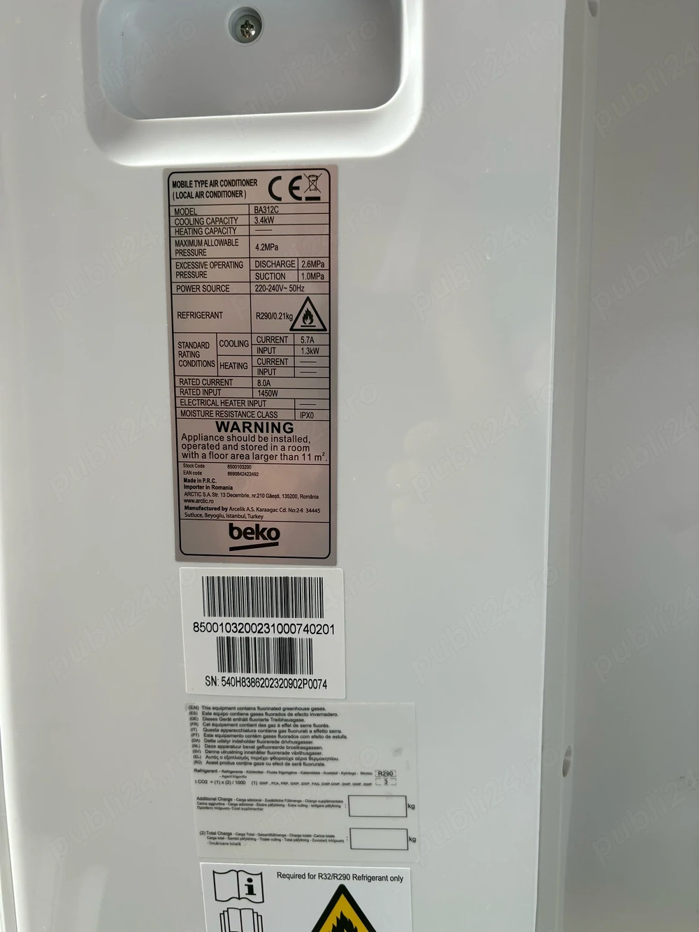 vand aparat aer conditionat portabil