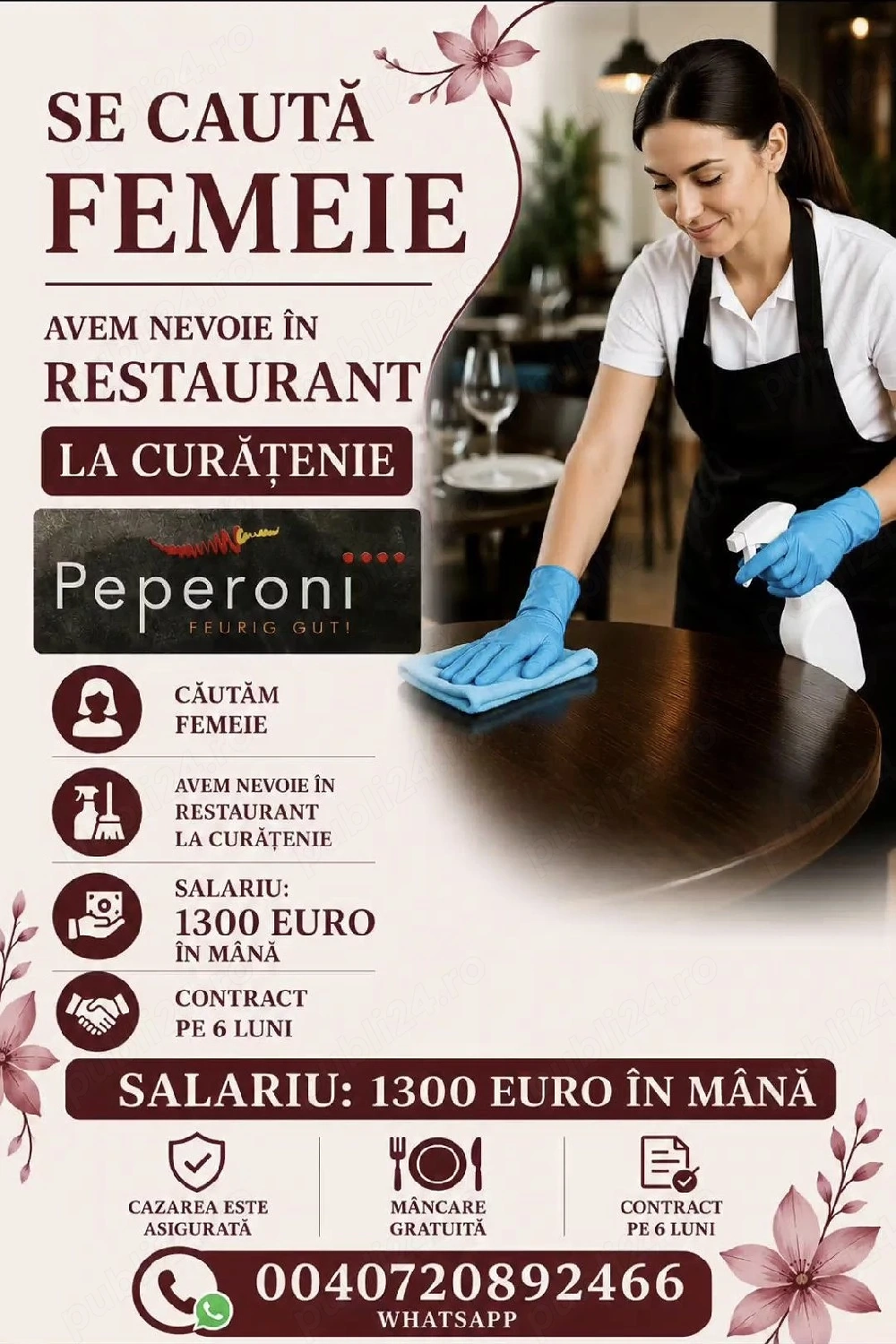 Muncă  restaurant in Germania 