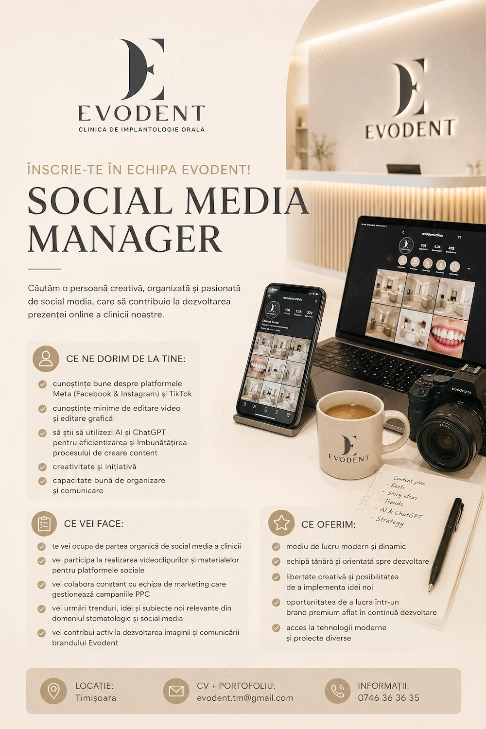 Social Media Manager creativ și organizat