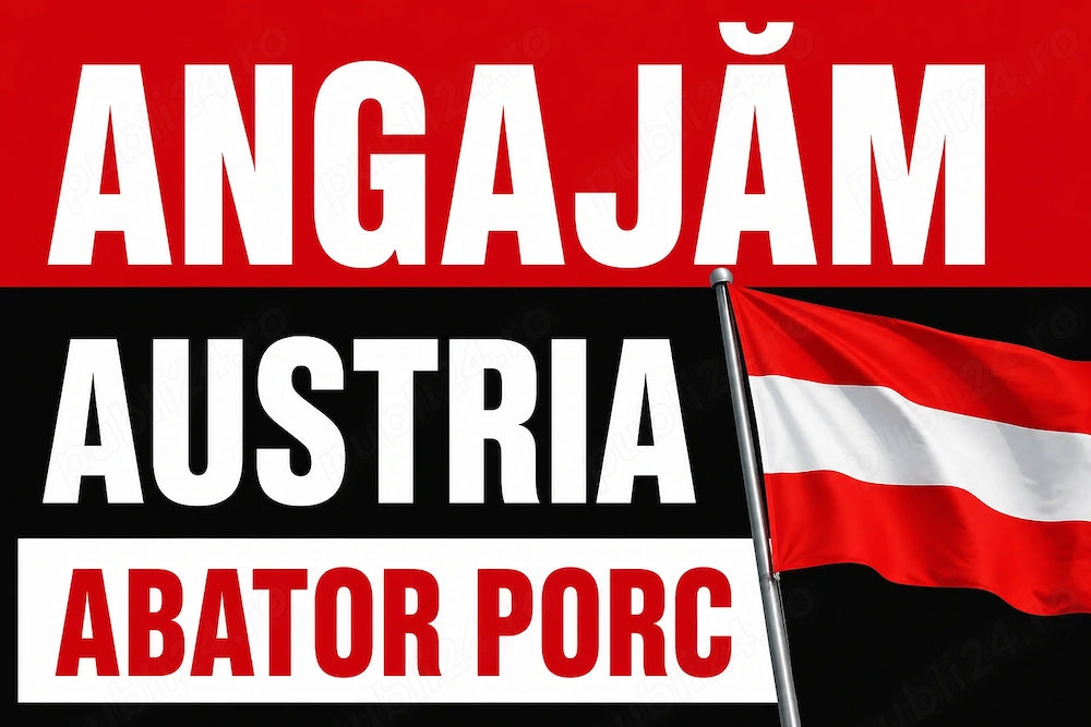 Plecări URGENTE Austria -  ABATOR Porc (Villach)