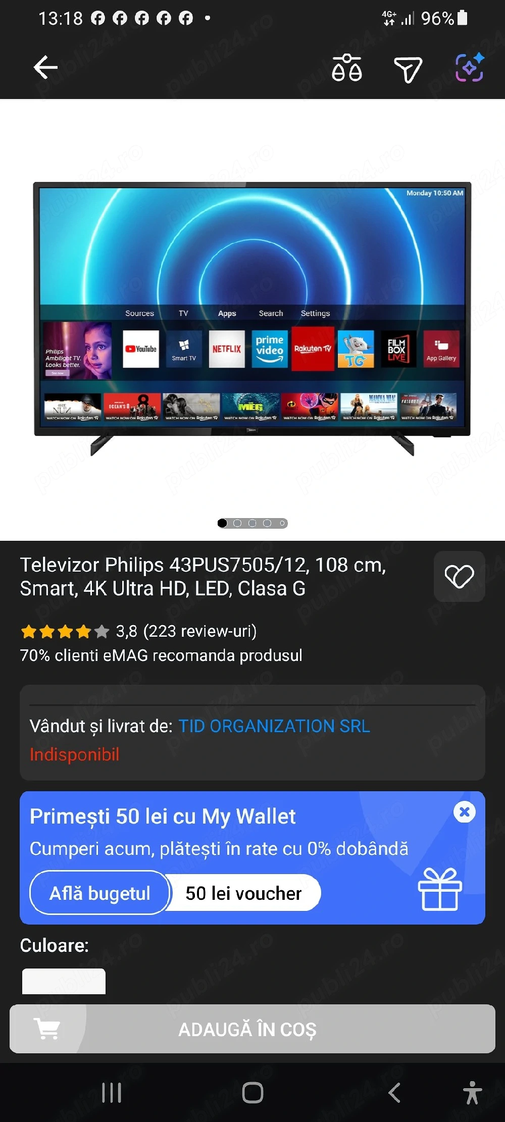 Vând SmartTv