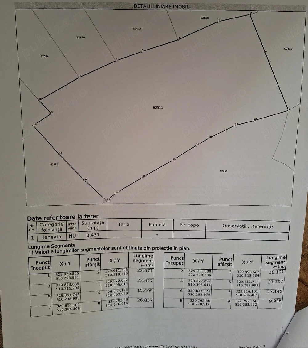 Teren extravilan 8.437 mp   ideal pentru investiție, agricultură