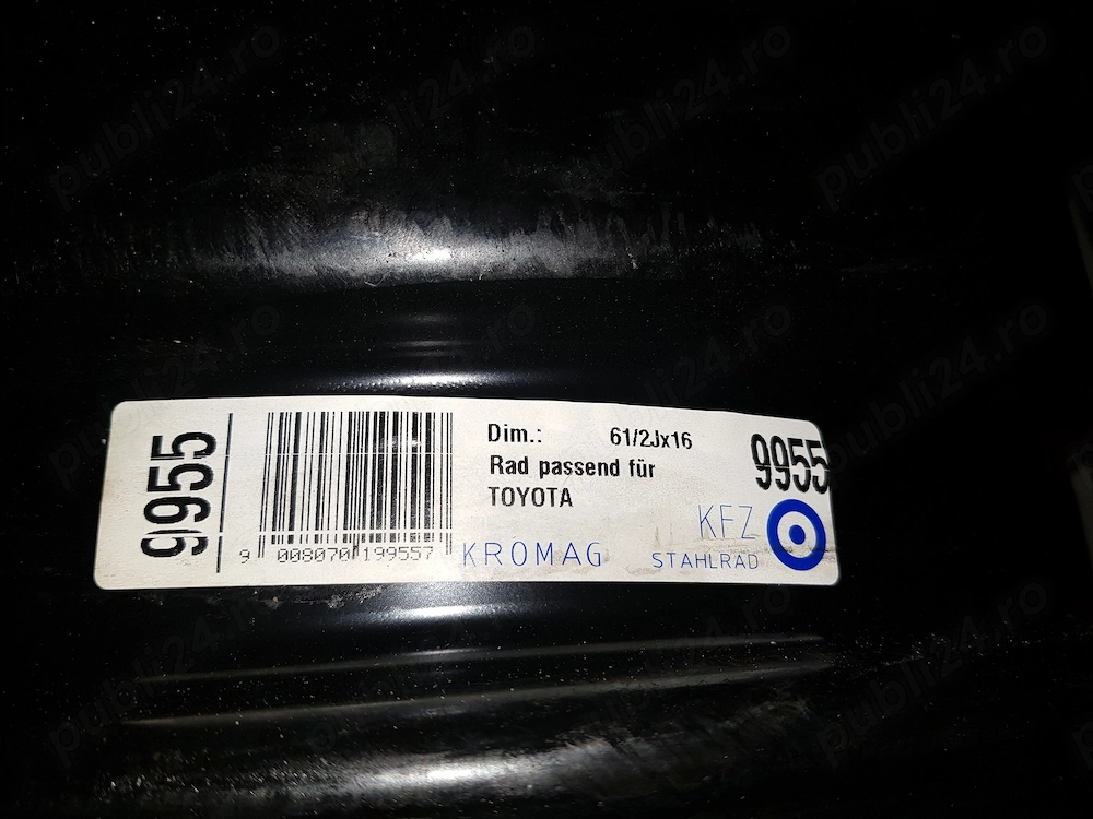 Jante Tabla R16 Toyota Avensis + piulite 