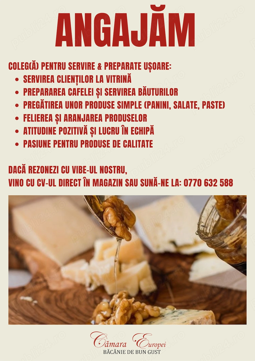 Angajam Lucrator Comercial | Căutăm un coleg o colegă pentru locația noastră din Sibiu.