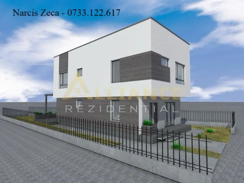 Casa individuala P+1E - 4 camere 3 bai + dressing - teren 700mp
