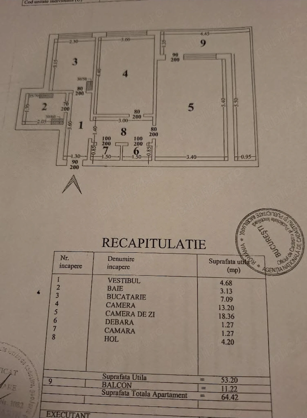 Apartament doua camere langa metrou 1 Decembrie.   